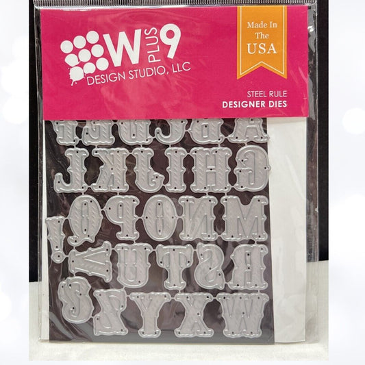 WPLUS9 W Plus 9 FOLK ART ALPHABET Letters Uppercase Dies