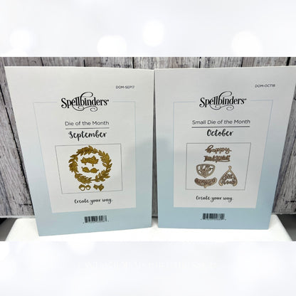 Spellbinders FALL Autumn Wreath Small Dies of the Month Sept 2017 & Oct 2018