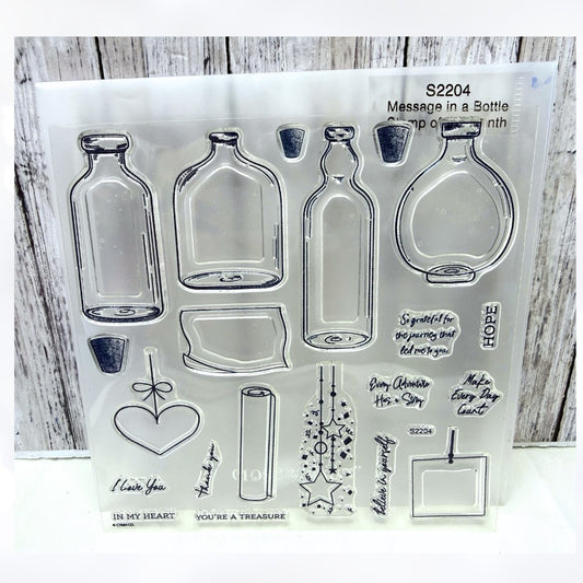 Close To My Heart MESSAGE IN A BOTTLE Rubber Stamps