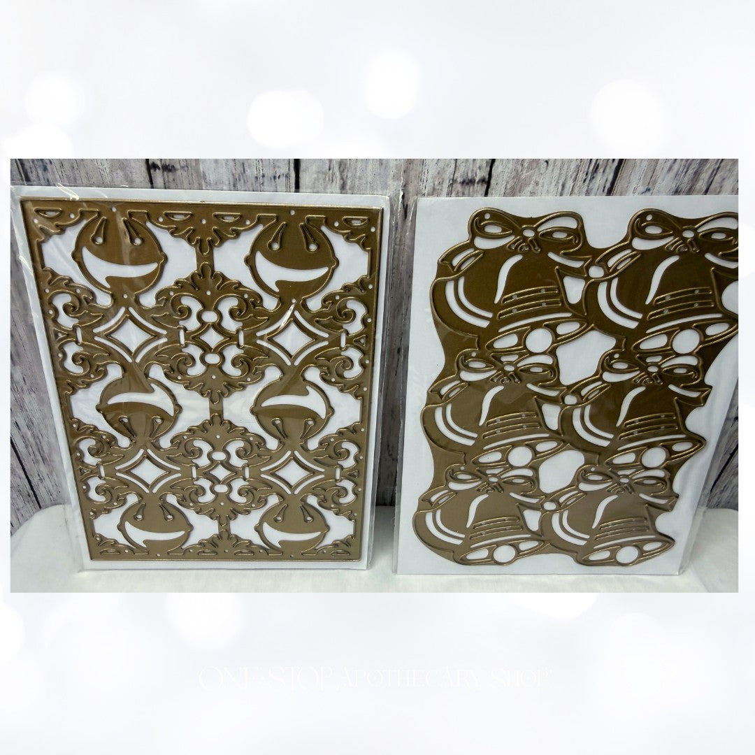 Anna Griffin CHRISTMAS BELLS SUITE Holiday Cut & Emboss Dies Rare