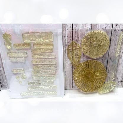 Papertrey Ink FRIENDS TIL THE END Flowers Floral Rubber Stamps Dies