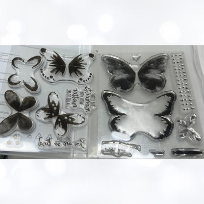 Stampin Up WATERCOLOR WINGS Butterflies Butterfly Rubber Stamps