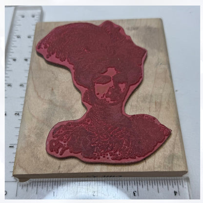 Treasure Cay VICTORIAN WOMAN Vintage Hat Fashion Rubber Stamp