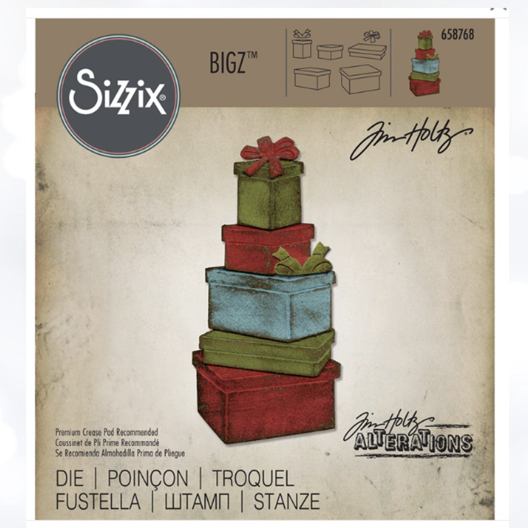 Tim Holtz PACKAGES & BOWS Gifts Christmas Birthday 658768 Bigz Die