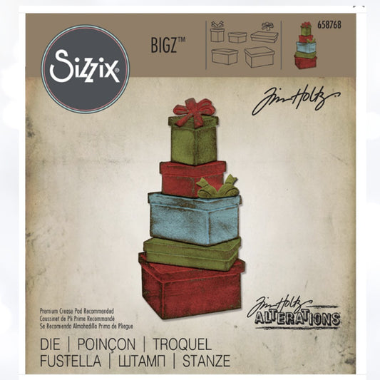 Tim Holtz PACKAGES & BOWS Gifts Christmas Birthday 658768 Bigz Die