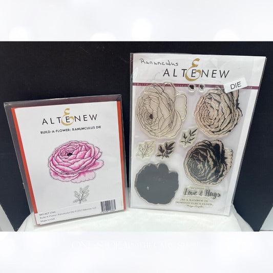 Altenew RANUNCULUS Build a Flower Floral 6x8 Rubber Stamps Dies