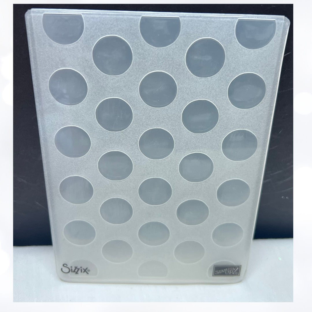 Stampin Up HONEYCOMB Climbing Vine Large Dots Embossing Folders Lot of 3