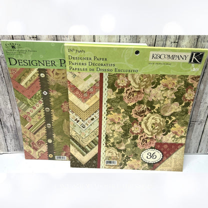 K & Company MCKENNA Life's Journey 12x12 Scrapbook Cardstock Paper Lot of 2