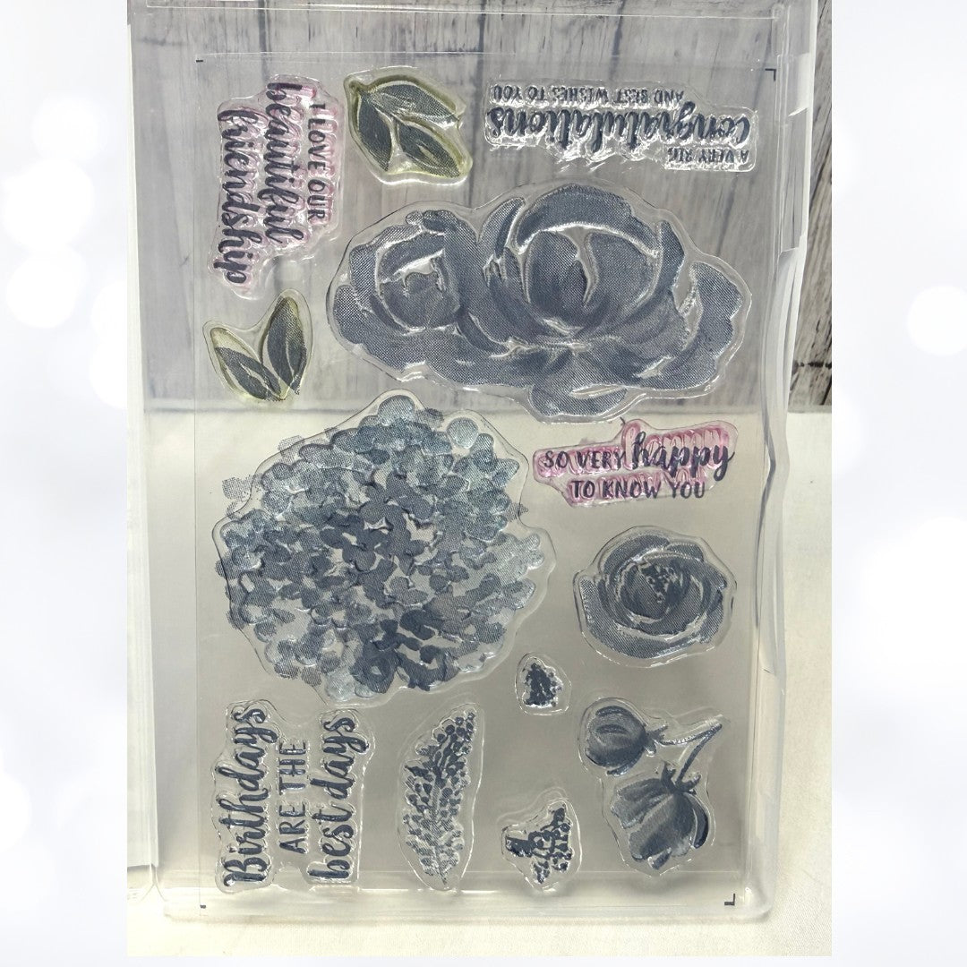 Stampin Up BEAUTIFUL FRIENDSHIP Flowers Rubber Stamps
