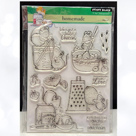 Penny Black HOMEMADE Mice Mouse Margaret Sherry Clear Rubber Stamps