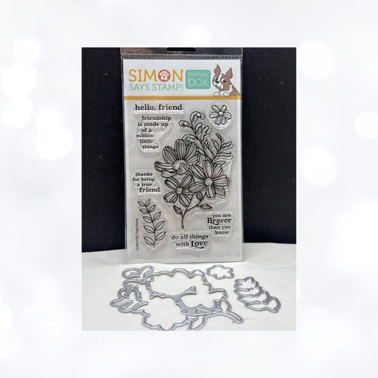 Simon Says Stamp Memory Box STAMPTEMBER True Friends Flowers Rubber Stamps Dies