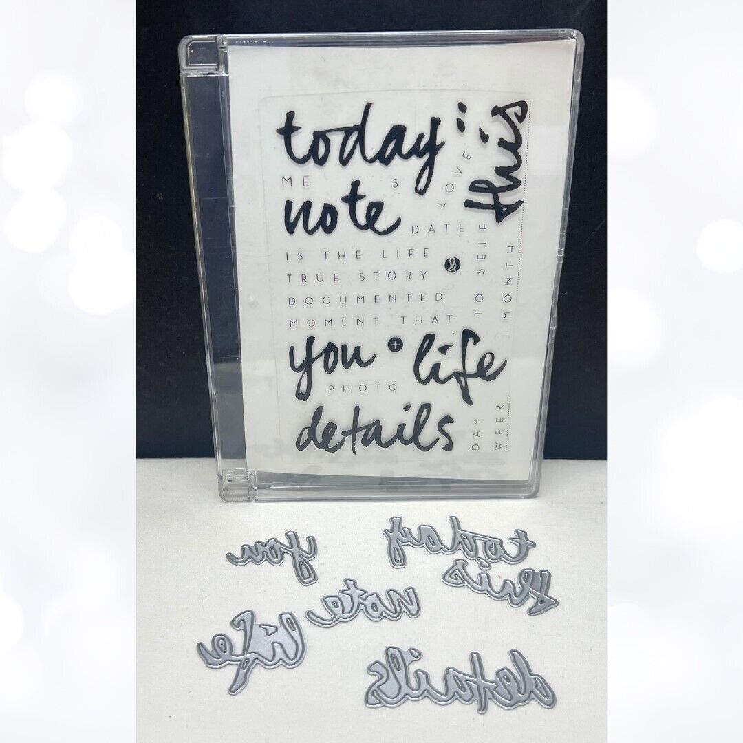 PLANNER Journal Life Details Notes Rubber Stamps Dies Set