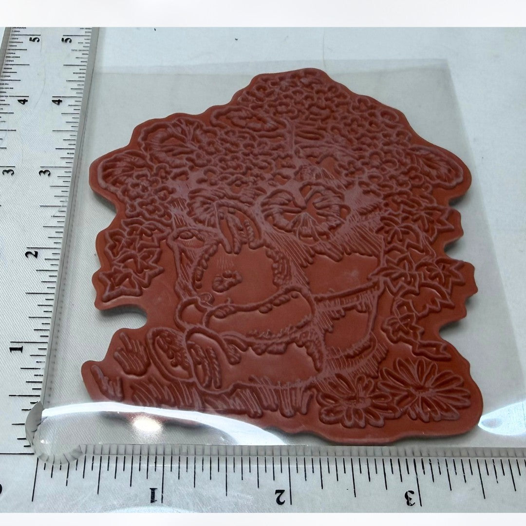Penny Black PANSY BUNNY Dreaming Geraniums Rabbit Margaret Sherry Rubber Stamps
