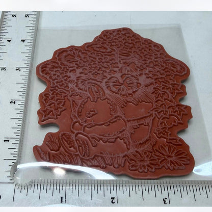 Penny Black PANSY BUNNY Dreaming Geraniums Rabbit Margaret Sherry Rubber Stamps