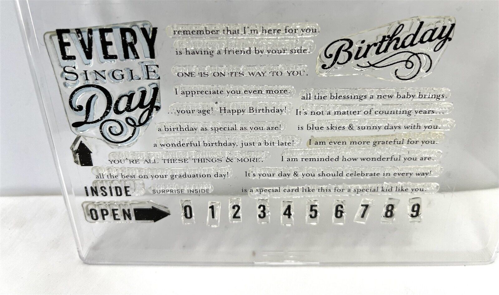 Papertrey Ink Movers & Shakers SENTIMENTS Birthday Greetings Rubber Stamps Sets