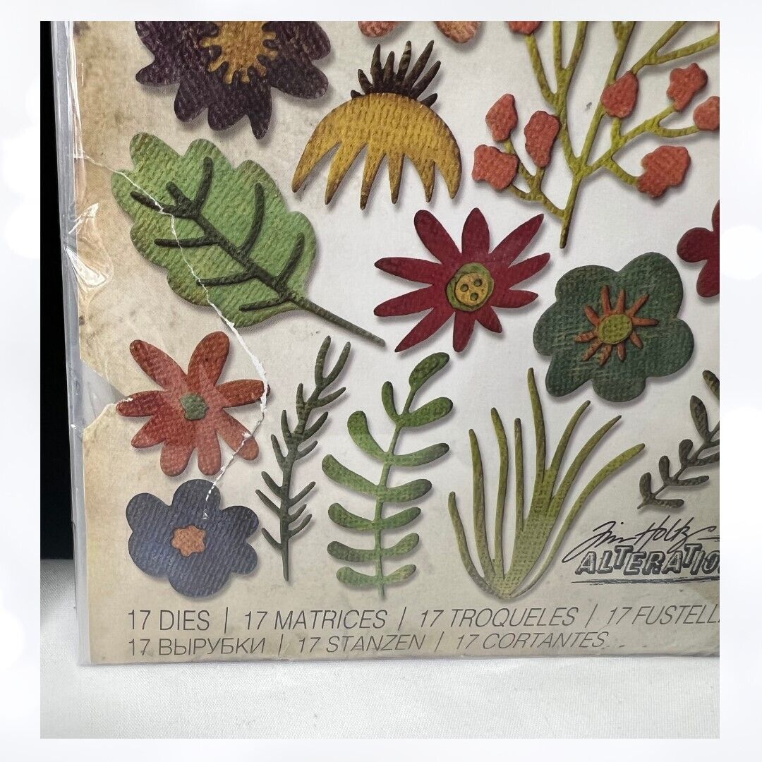 Tim Holtz FUNKY FLORAL #1 & #3 Flowers Wildflowers Thinlits Dies