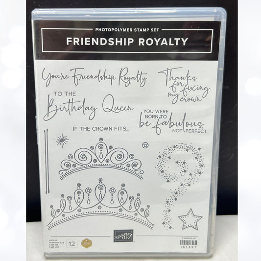 Stampin Up FRIENDSHIP ROYALTY Princess Birthday Rubber Stamps