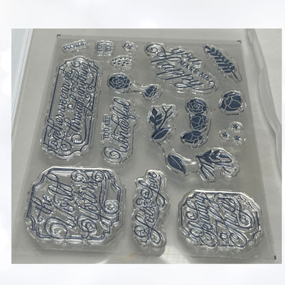 Stampin Up PERFECTLY FRAMED Greetings Sentiments Rubber Stamps