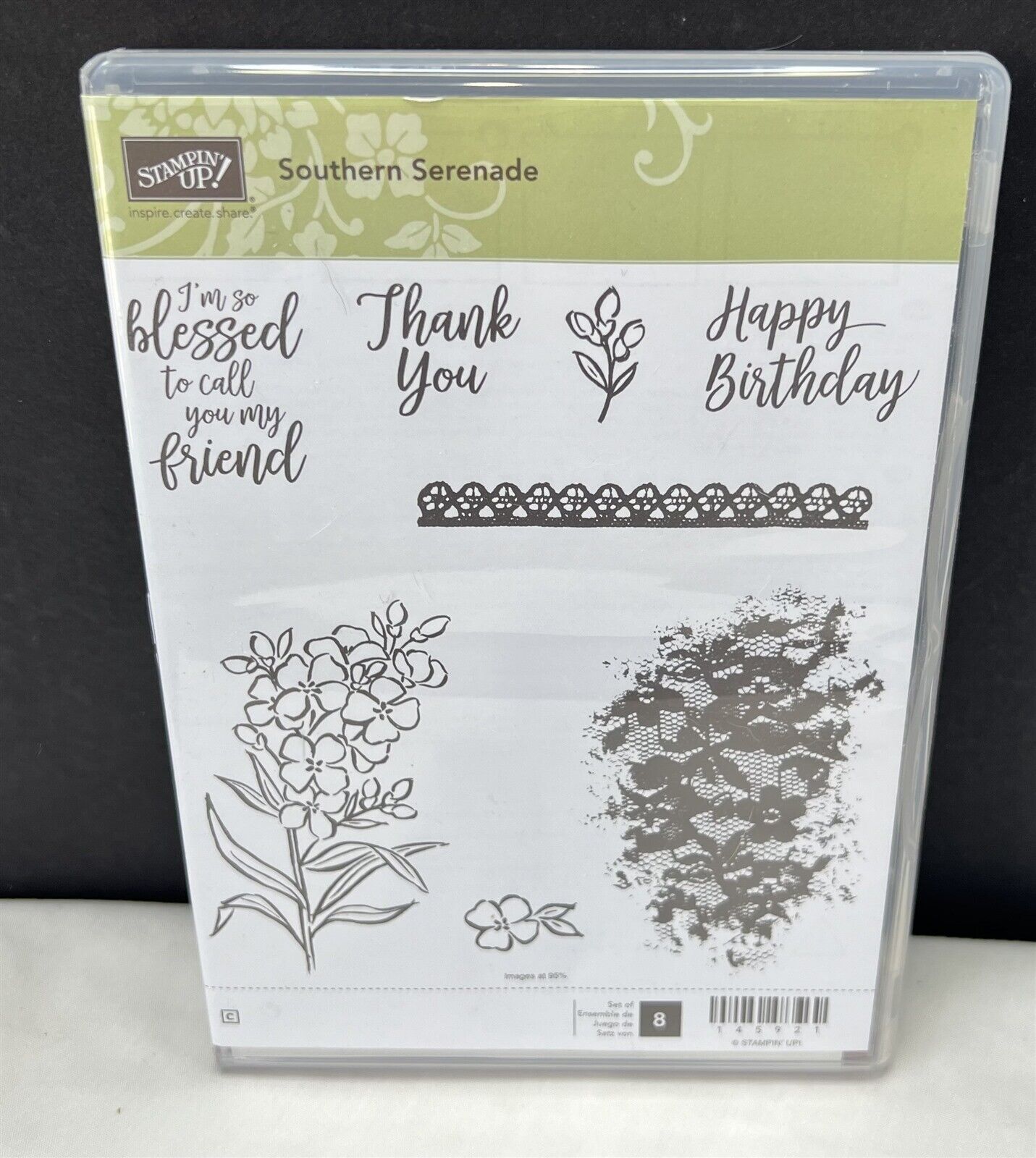 Stampin Up SOUTHERN SERENADE Flowers Floral Rubber Stamps Set AS IS**