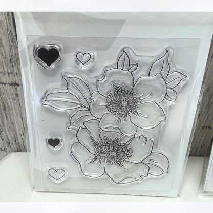 Altenew GIFT FLOWERS Floral Christmas Mini Rubber Stamps