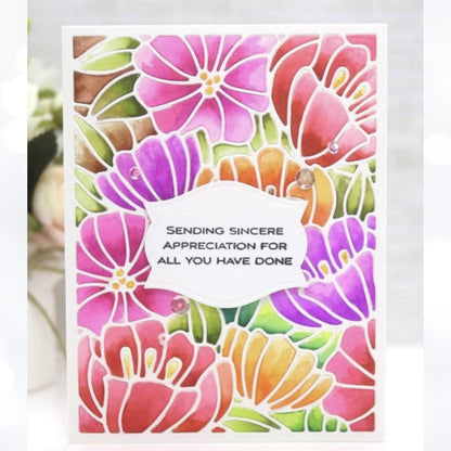 Altenew DAINTY BLOOMS Flowers Floral Background A2 Die