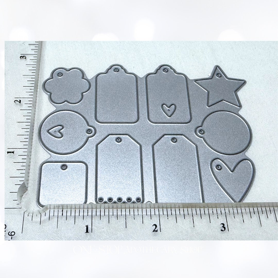 Papertrey Ink TINY TAGS Mini Gift Sentiments Greetings Rubber Stamps Dies