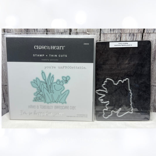 Close To My Heart TOADALLY AWESOME Frogs Rubber Stamps Die