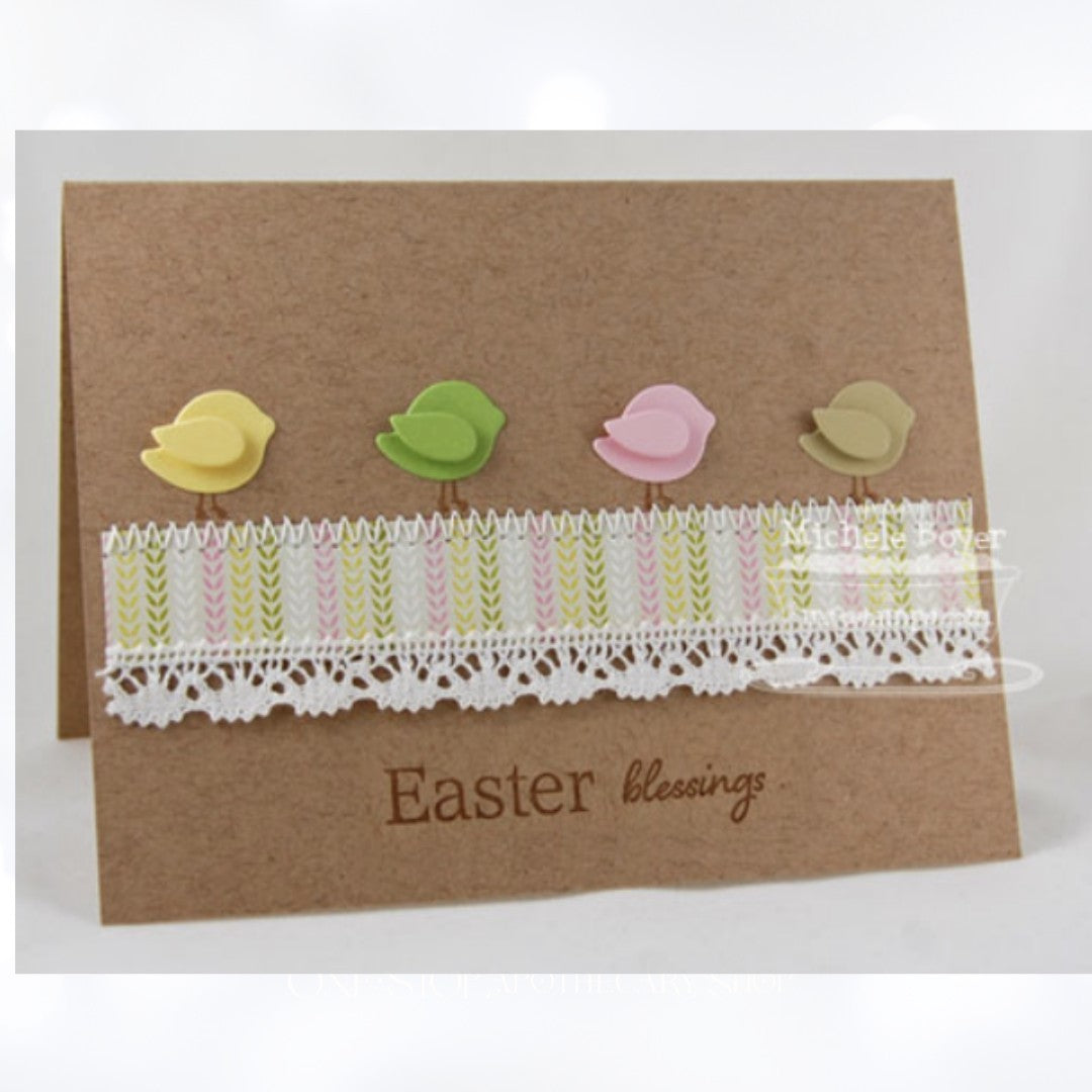 My Favorite Things EMBELLISHED EGGS Easter Chicks Rubber Stamps Dies Rare