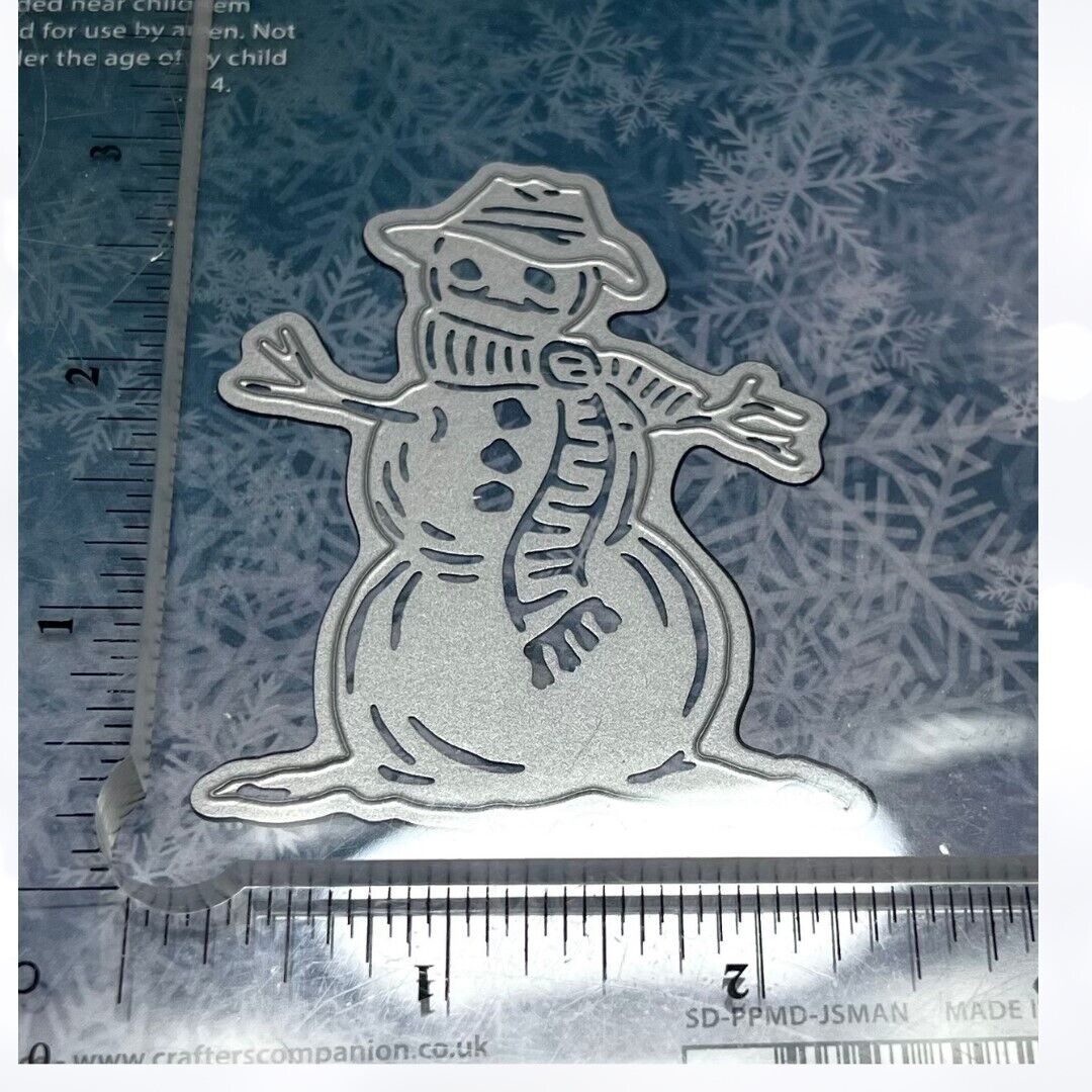 Sheena CHRISTMAS TIDINGS Snowman Scenic Winter Rubber Stamp Dies