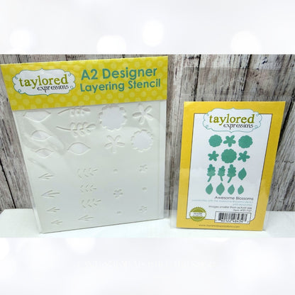 Taylored Expressions AWESOME BLOSSOMS Flowers Stencil Dies