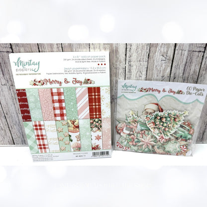 Mintay MERRY & JOY Christmas x8 Paper Cardstock Stickers Die Cuts Kit