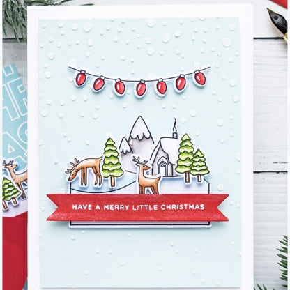 Simon Says Stamp WINTER SCENE Christmas Rubber Stamps Dies