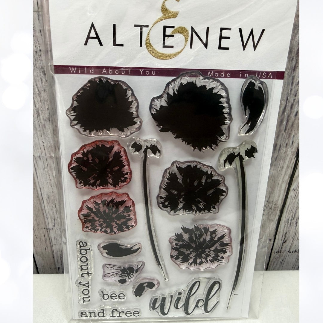 Altenew LIFE IS BEAUTIFUL Poppy Wild About You Floral Flowers Rubber Stamps Lot