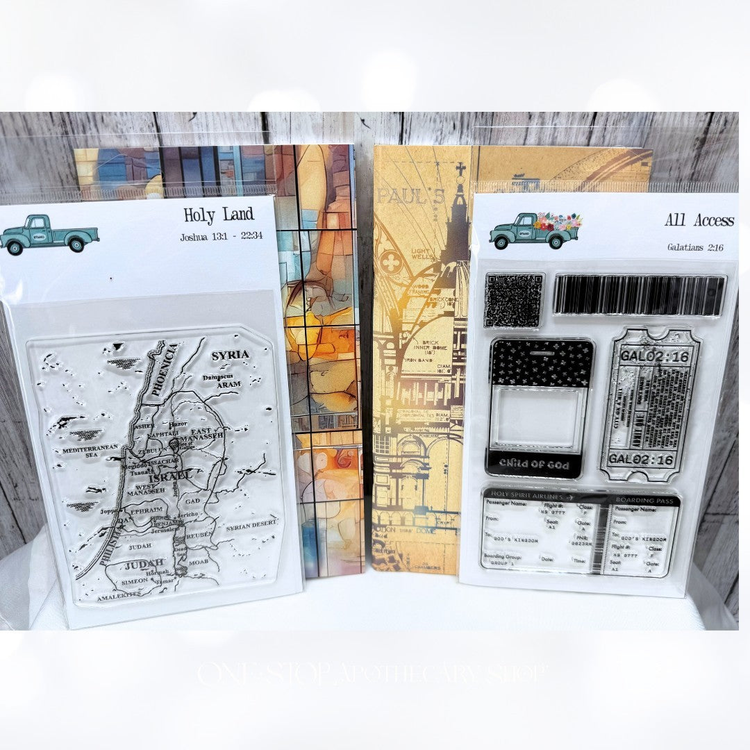 By the Well 4 God HOLY LAND All Access Travel Bible Journaling Rubber Stamps