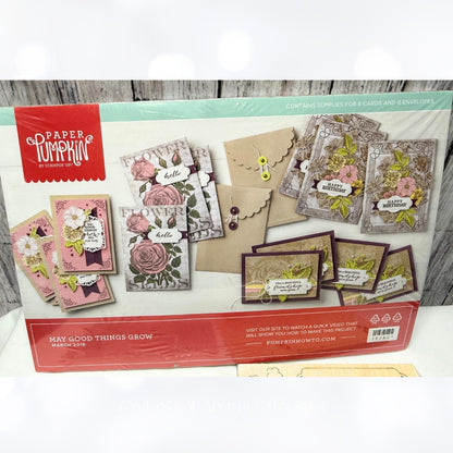 Stampin Up MAY GOOD THINGS GROW Paper Pumpkin March 2018 Card Kit