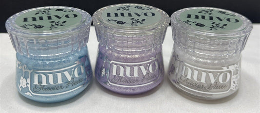 Nuvo GLACIER PASTE Tonic Studios Texture Mixed Media 1.7oz Lot of 3