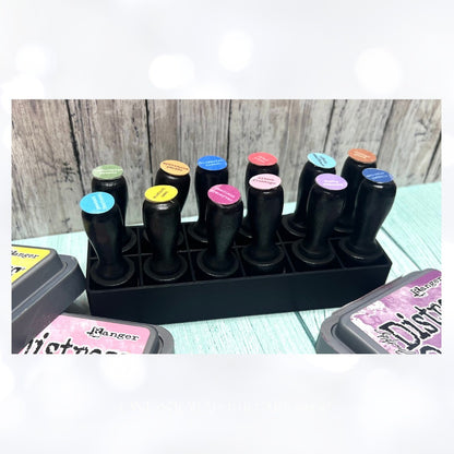 Tim Holtz 3D Printed BLACK INK BLENDING TOOL Organizer Holder MINI SIZE Set of 2