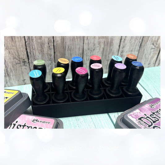 Tim Holtz 3D Printed BLACK INK BLENDING TOOL Organizer Holder MINI SIZE Set of 2