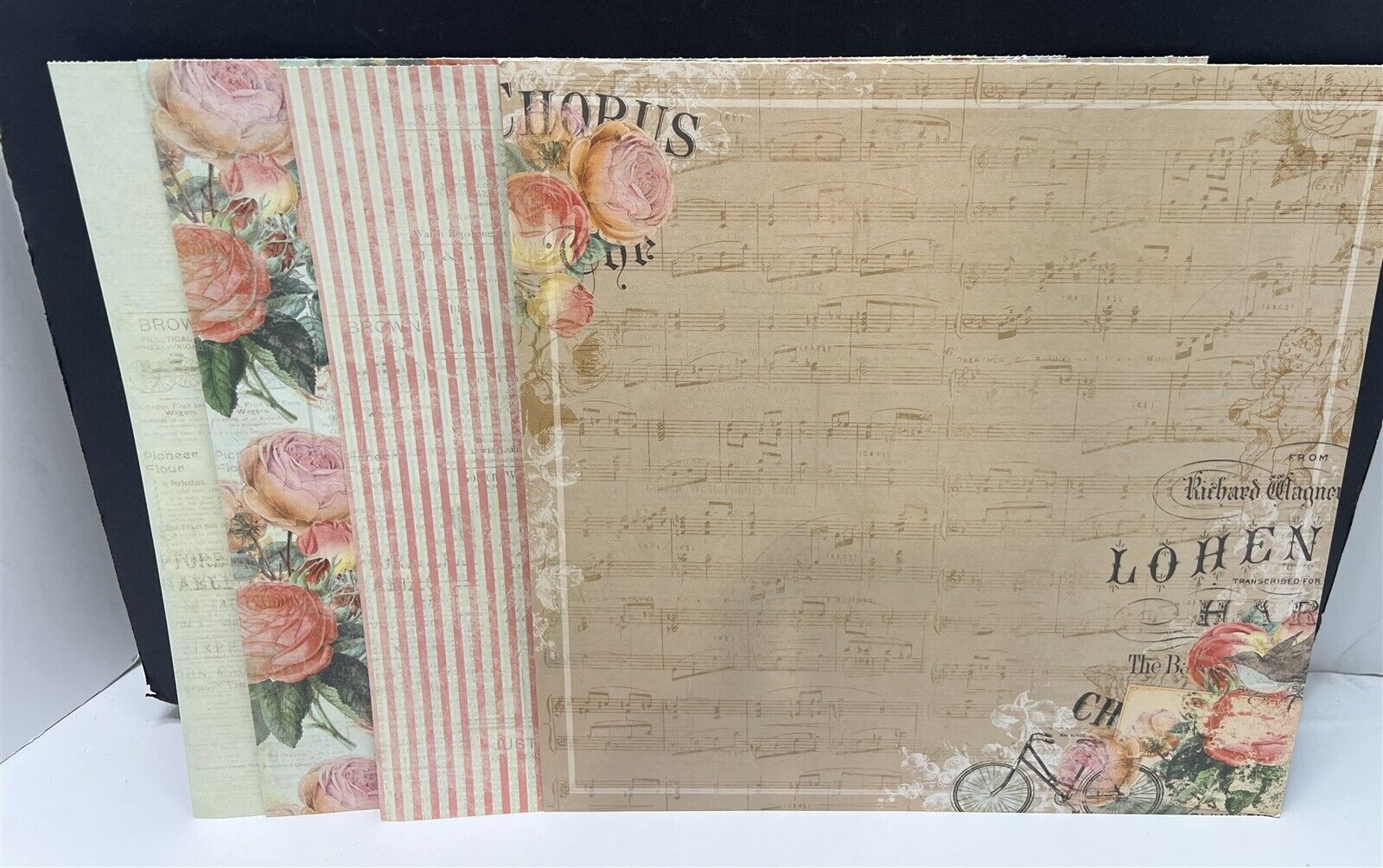 Prima SOMETHING BLUE Wedding 12x12 Cardstock Paper Journal Kit 