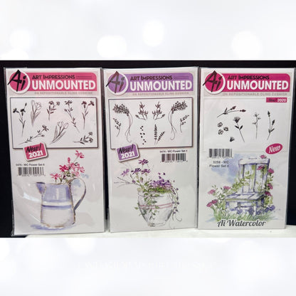 Art Impressions EXCLUSIVE CHRISTMAS Lamp Post Star Garland Mini Rubber Stamps 