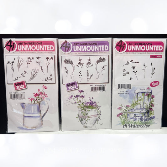 Art Impressions EXCLUSIVE CHRISTMAS Lamp Post Star Garland Mini Rubber Stamps 