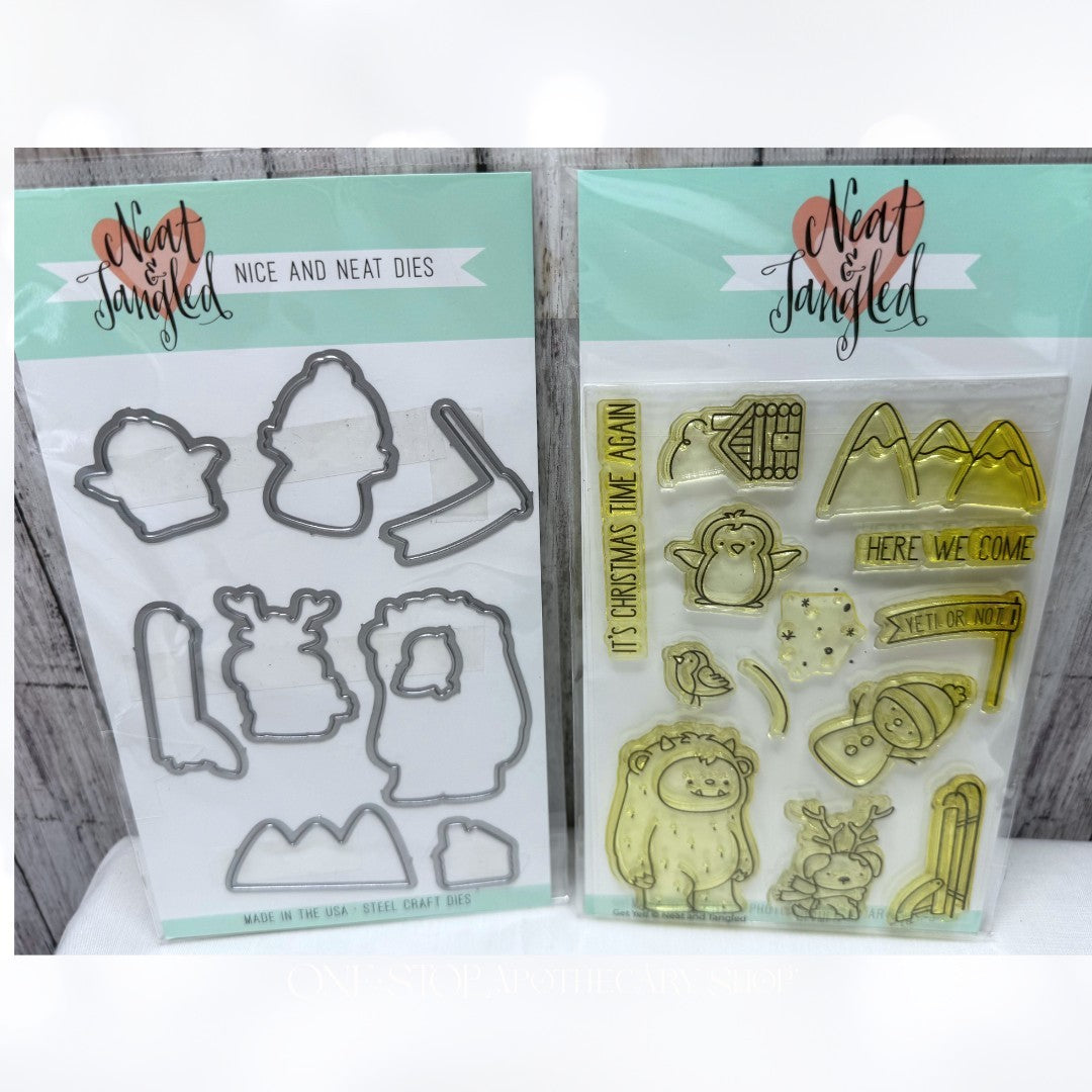 Neat & Tangled GET YETI Christmas Snowman Rubber Stamps