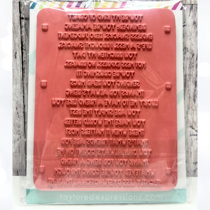 Taylored Expressions FRIENDSHIP 2 Simple Stripes Sentiments Rubber Stamps