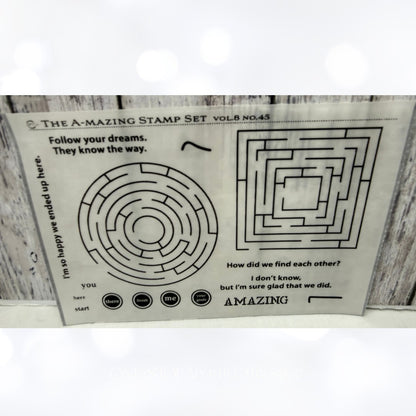 Papertrey Ink The AMAZING STAMP SET Mazes Games Funny Rubber Stamps