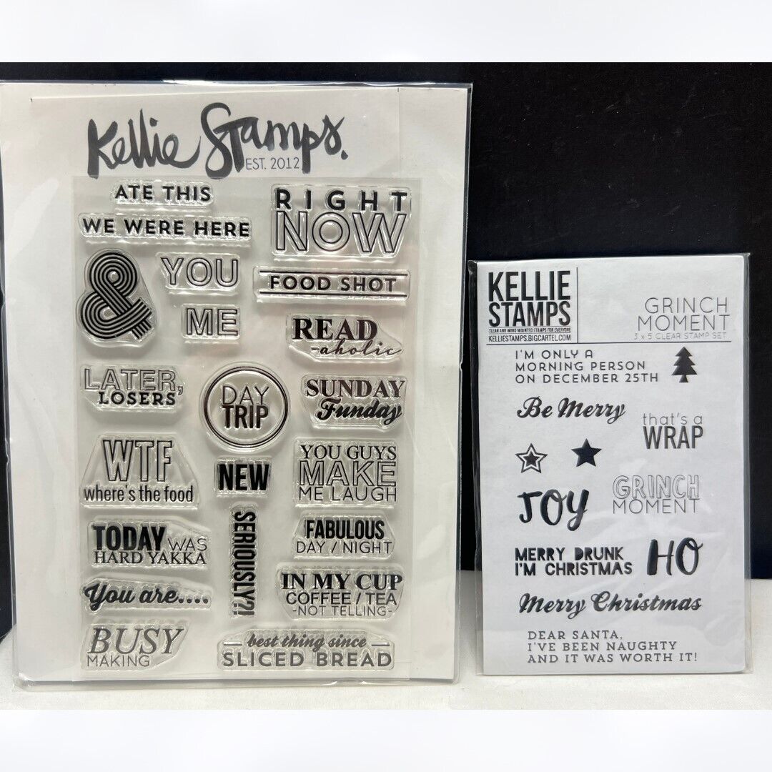 Kellie Stamps GRINCH Christmas Food Planner Journal Rubber Stamps