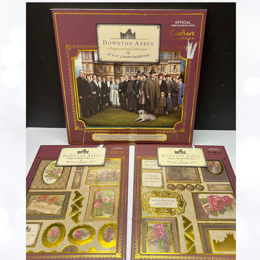 Crafters Companion DOWNTON ABBEY 12x12 Paper Die Cut Toppers Kit