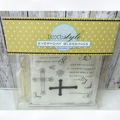 Papertrey Ink EVERYDAY BLESSINGS Cross Religious Bible Verses Rubber Stamps
