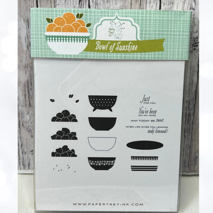 Papertrey Ink BOWL OF SUNSHINE Rubber Stamps