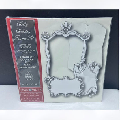 Memory Box HOLLY HOLIDAY FRAME Christmas Dies Set