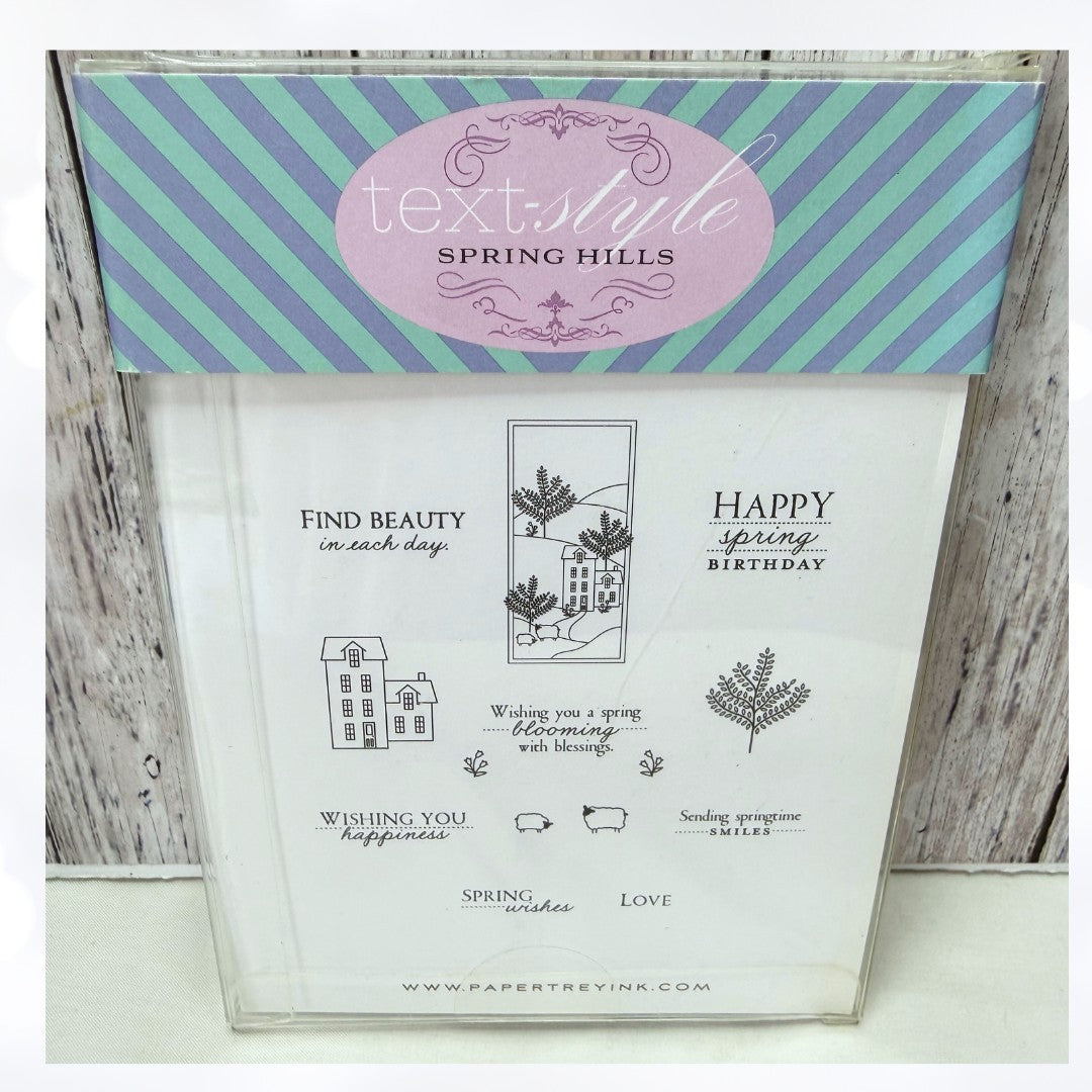 Papertrey Ink SPRING HILLS Village House Rubber Stamps